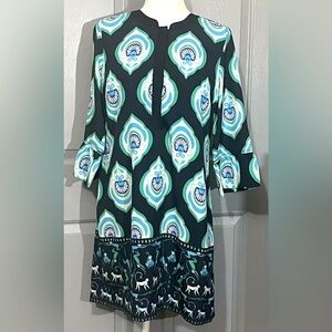 Crown & Ivy Womens Dress Size
10 Multicolor Monkey Print 3/4 Sleeves Lined